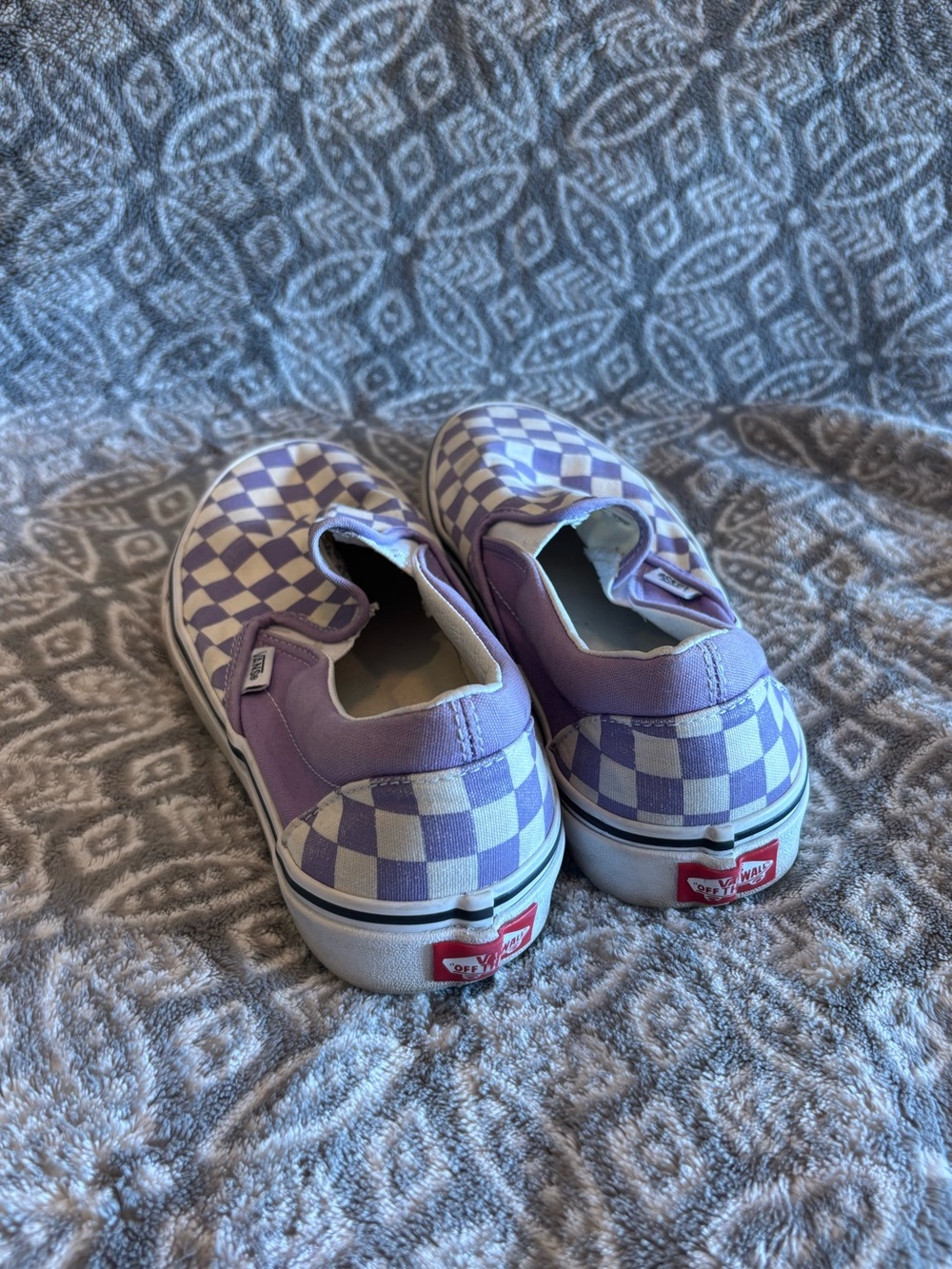 Vans Classic Slip-On Checkerboard Shoe Soft Orchid Purple 7.5M/9W - Picture 6 of 8